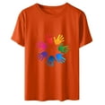 thumbnail image 3 of Zunfeo Summer Tops for Women 2024 Casual Graphic T Shirts Short Sleeve Juniors Tops Clearance Under $10- Orange 8, 3 of 6