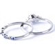 thumbnail image 2 of Anillo de circonita artificial para mujer, dos piezas con incrustaciones de diamantes de imitación, tallas de cumpleaños 6-10 (azul, talla 8), 2 of 5