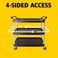 thumbnail image 3 of Utility Cart, Open Sided, Black, 3 of 13