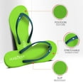 thumbnail image 2 of HUGGOES Basil Natural Rubber Comfort Flip Flops for Women - Green/Turquoise, 2 of 7