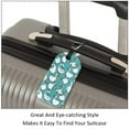 thumbnail image 3 of Square 2Pack PU Leather Animal Goose Cruise Luggage Tag with Privacy Cover and Name ID Tag for Travel Handbags Backpacks Luggage Tags, 3 of 6