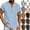 Blue, variant on T-Shirts Men,Casual Button-Up Half V-Neck Tops Solid Color Short-Sleeve Tees Blue 2XL
