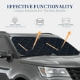 thumbnail image 4 of Naloa Black Fish scales 2 Piece Foldable Car Sun Shades, Car Windshield Sunshade, Front Window Sunshade for Car, Truck, SUV - Small, 4 of 7