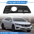 thumbnail image 2 of Unique Bargains 1 Pc Fog Light Grill for Volkswagen Passat 2008-2012 ABS Black Front Right Front Lower Bumper Fog Light Cover Inserts, 2 of 7
