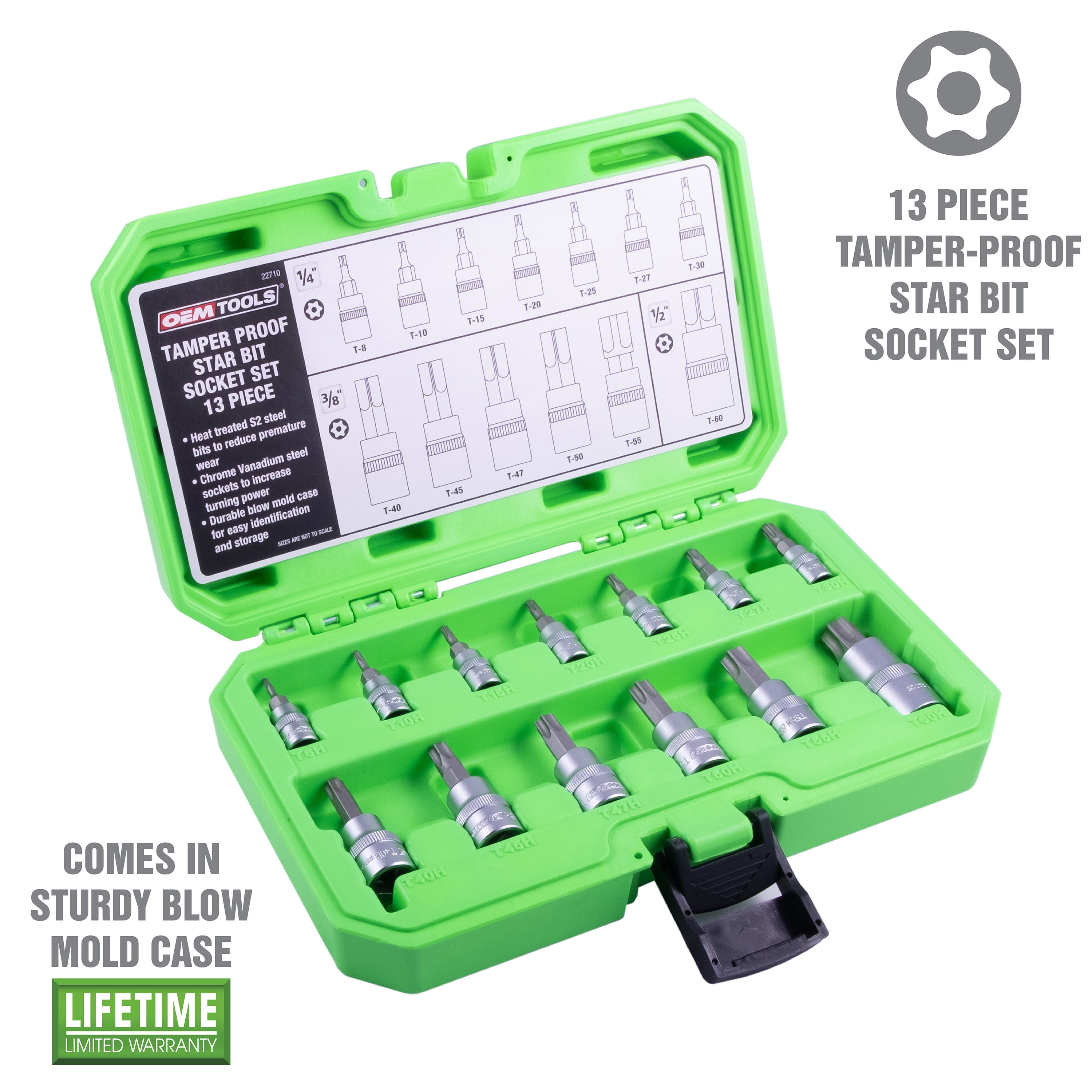OEMTools Tamper Proof Star Bit Socket Set