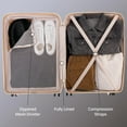 thumbnail image 4 of 5 Piece Hardside Luggage Set: 28 Inch Spinner Suitcase, 24 Inch Rolling Luggage, 20" Carry-On Suitcase, Toiletry Kit & Expandable Tote Bag, 4 of 9