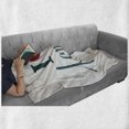 thumbnail image 6 of Family Soft Flannel Fleece Blanket, Love and Family Theme Design with Red Heart Hand Writing Modern Typography, Cozy Plush for Indoor and Outdoor Use, 60" x 80", Slate Blue Red White, by Ambesonne, 6 of 6