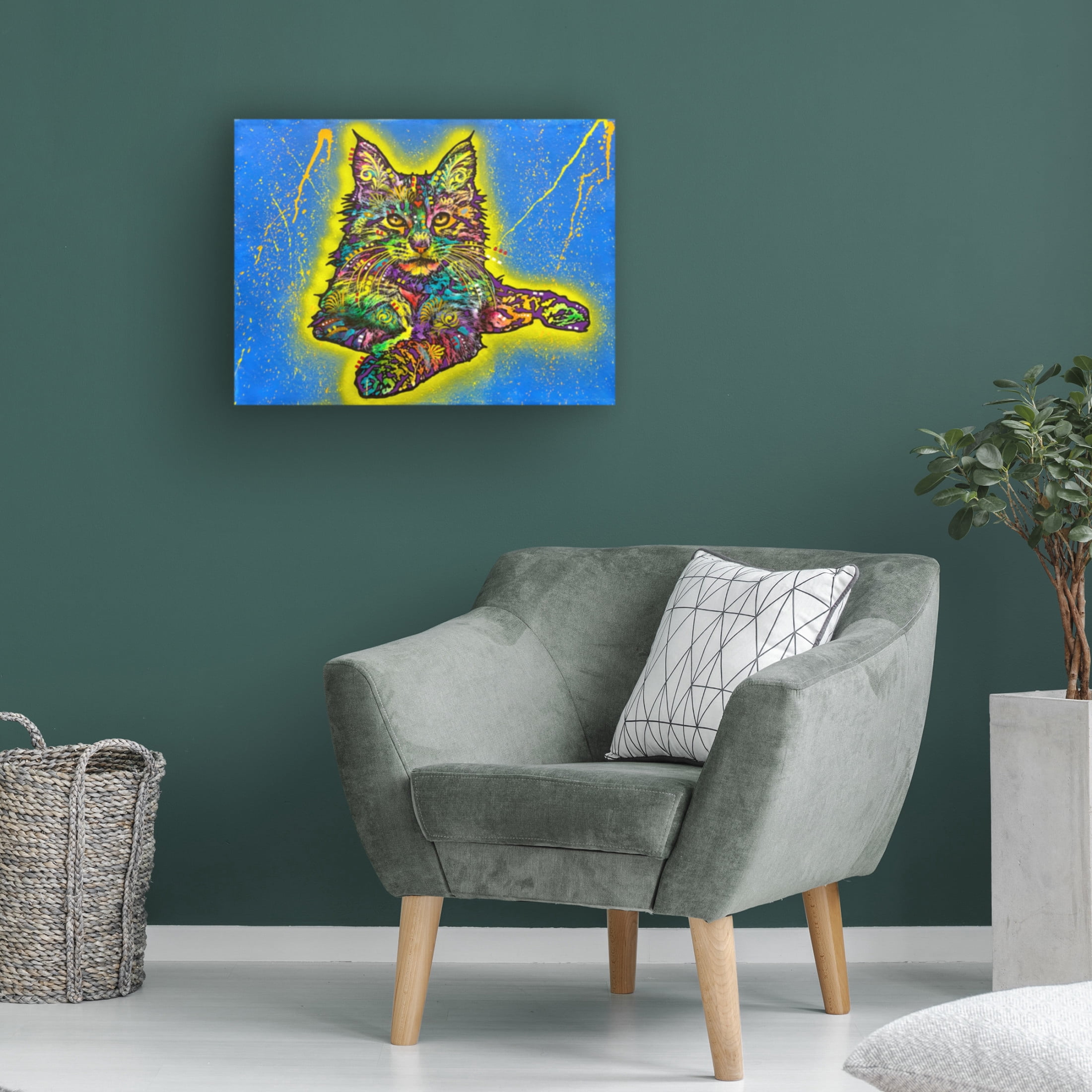 Canvas Wall Art - Dean Russo 'Maine Coon 2' Wall Art for Living Room, Bedroom, or Office Décor by Trademark Fine Art - 24 x 18 Inches