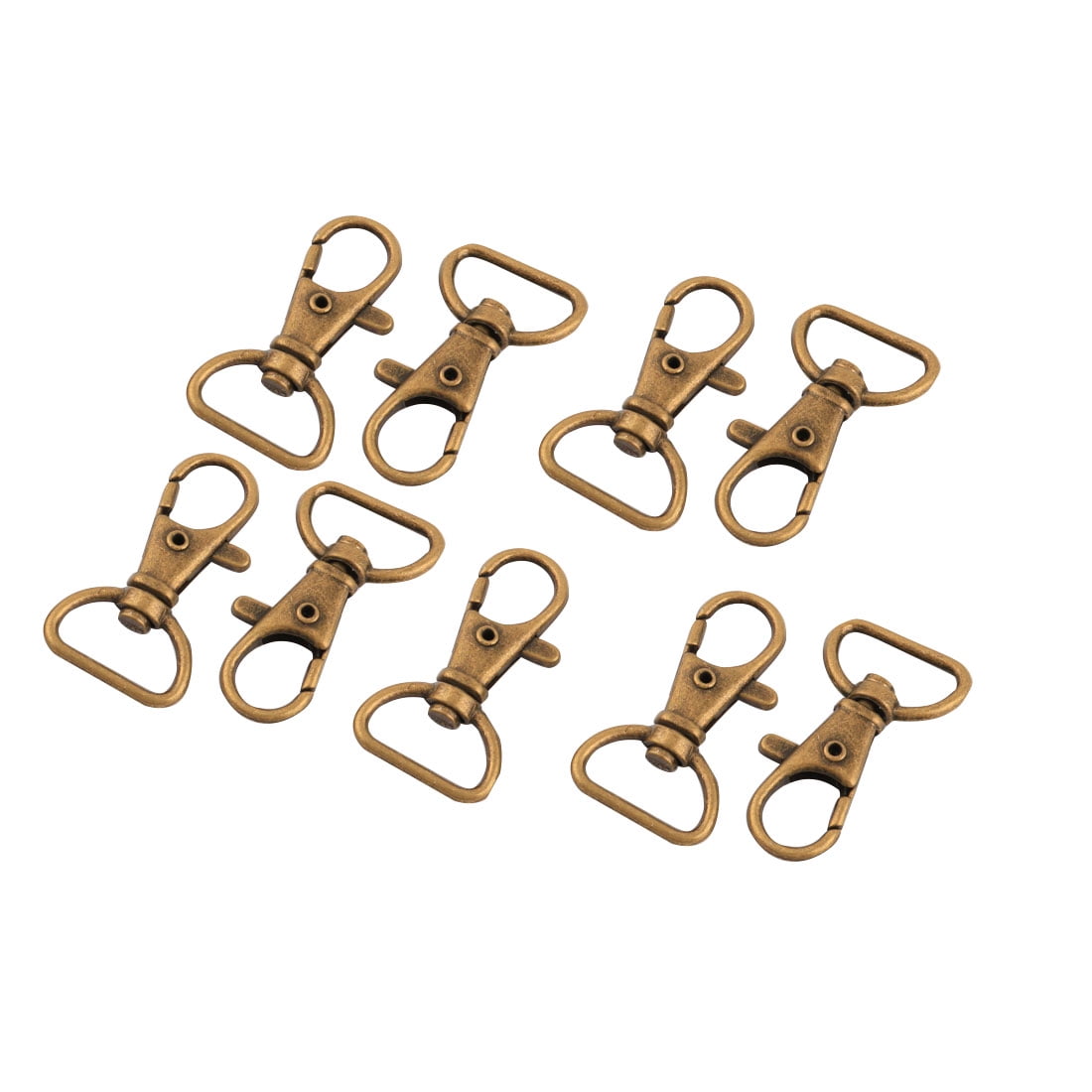 Metal Luggage Bag Band Strap Rotary Swivel Snap Hook Buckle Bronze Tone