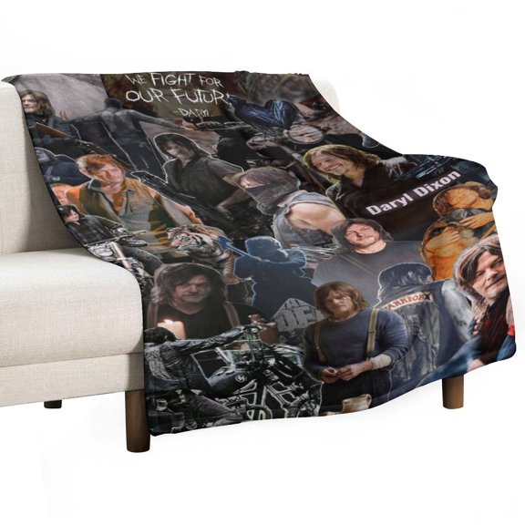Walking Dead Throw Blanket Cozy Warm Flannel Blanket for Living Room Bedroom Bed Sofa Camping Travel, All Seasons Fleece Blankets Gifts for Kids Girls Boys Adults 30"x40"