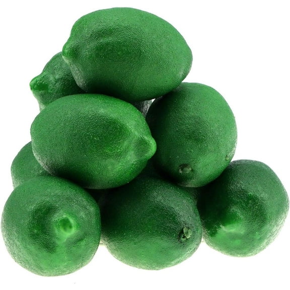 8 PCS Fake Green Lemons Artificial Fruits Faux Lifelike for Lemonade Party Kitchen Table Summer Decorations Vase Wreath Garland