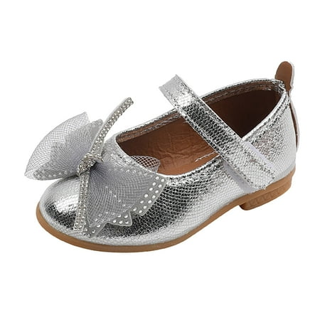 

LBECLEY Size 4 Boots Women Summer and Autumn Fashion Girls Casual Shoes Solid Color Rhinestones Bow Lightweight Dress Shoes Snow Boots Size 3 Silver 27