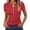 06# Vermilion, variant on Qwertyu Women's 2026 Fall Summer Short Sleeve Tops Ribbed Henley Button Slim Fit Basic Casual T Shirts Blouse Clothing Light Green M