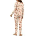 thumbnail image 3 of SCRAWLGOD Cupcake Pajamas for Women Long Sleeve and Pants Pajama Set with Pockets Size M Crewneck 2 Set Pjs for Women Breathable Loungewear Pj Sets Woman, 3 of 7