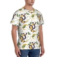 thumbnail image 2 of Vsdgher Snake And Moon Print Men's Dry Fit Mesh Athletic Shirts Moisture Wicking Tennis T-Shirt Tops, 2 of 9