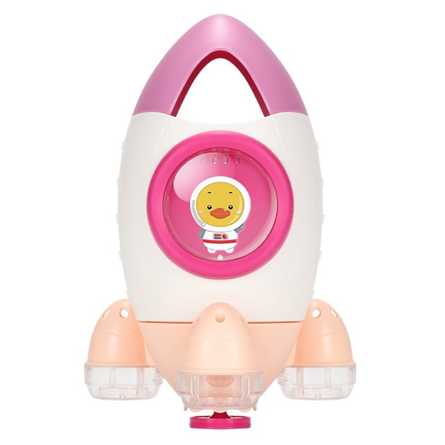 Bangcool Shower Toy Cute Rocket Pattern Rotating Squirt Toy Beach Toy Bath Toy for Kids