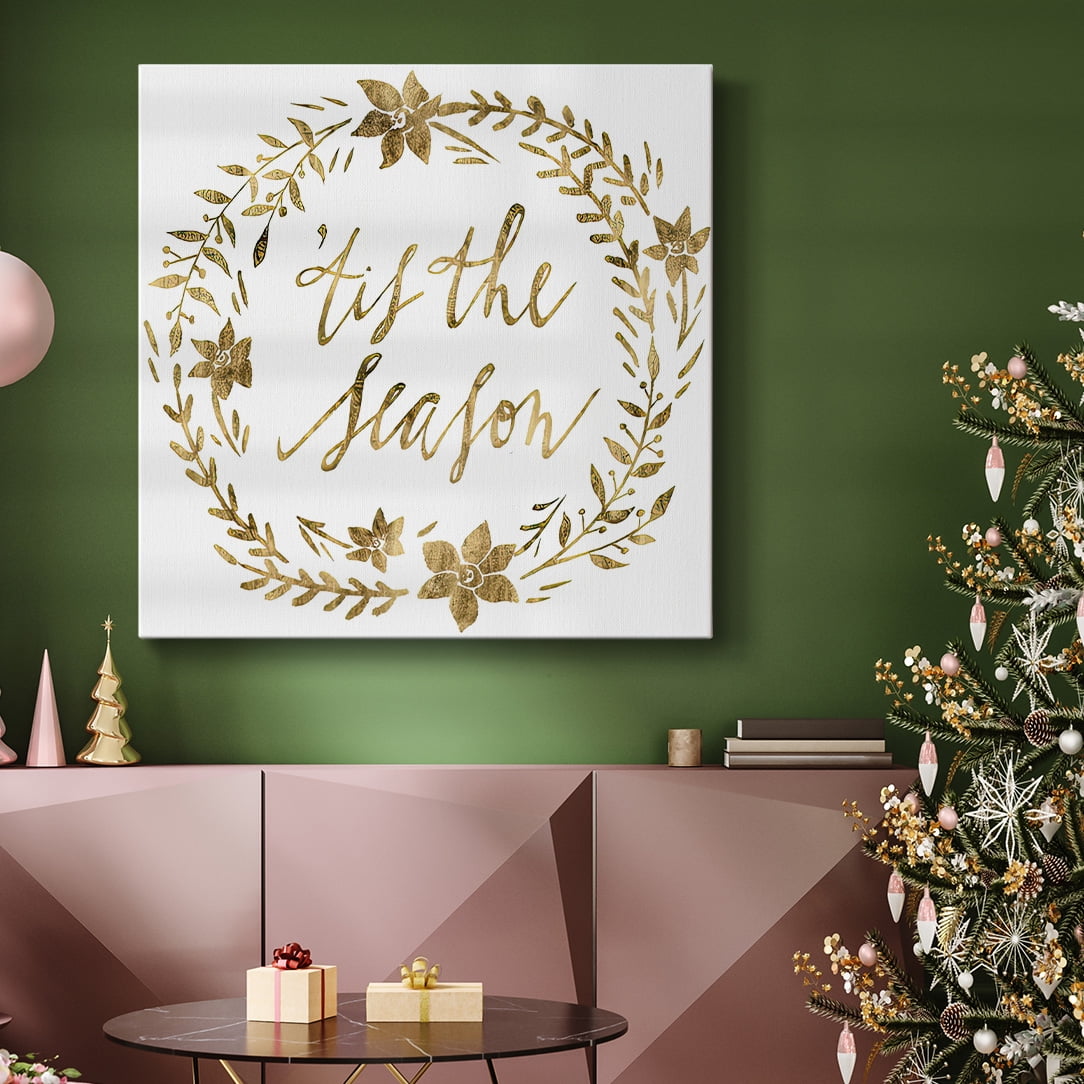 Golden Christmas I- Gallery Wrapped Canvas