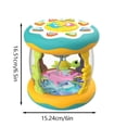 thumbnail image 3 of Ocean Themed Slap Drum Interactive Light Up Musical Toy With Rotating Design For Kids, 3 of 4