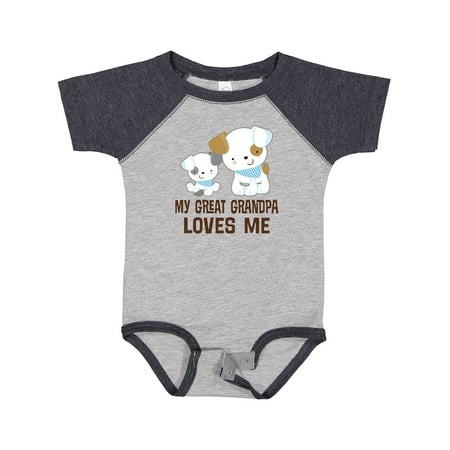 

Inktastic My Great Grandpa Loves Me Boys Grandson Gift Baby Boy Bodysuit
