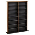 thumbnail image 2 of Wright Home Engineered Wood Media Storage Rack in Cherry and Black, 2 of 3