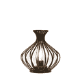 thumbnail image 3 of Medium Metal Cage Outdoor lantern, Battery Powered Decorative Lamp, Modern Cordless Table Lamp with 6-Hours Timer (Black), 3 of 9