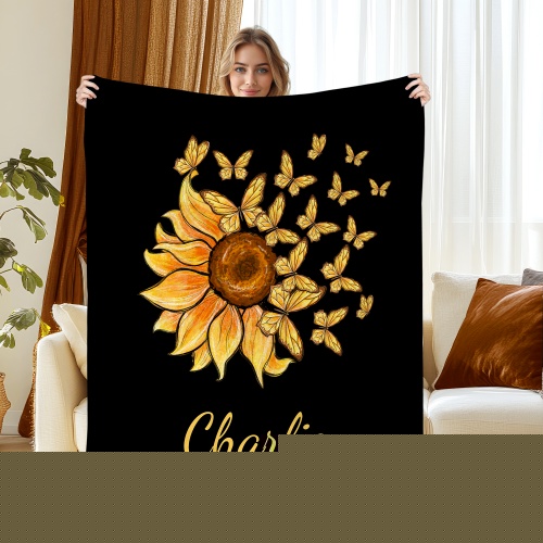 Style5, variant on Personalized Throw Blanket, Custom Blanket with Name, Customized Flannel Throw Blanket, Christmas Blanket Gifts for Family and Friends