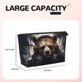 thumbnail image 4 of Toiletry Bag, Urban Bear With Headphones Leather Waterproof Travel Makeup Cosmetic Bag Organizer, Large Capacity Toiletry Bag for Travel Size Toiletries, Skin Care Bag for Women, 4 of 8