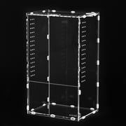 AIICIOO reptile Feeding Box 8"*6"*14" Acrylic Reptile Enclosure Transparent Reptile Pet Breeding Case for Spider, Lizard, Scorpion, Centipede, Horned Frog, Beetle.