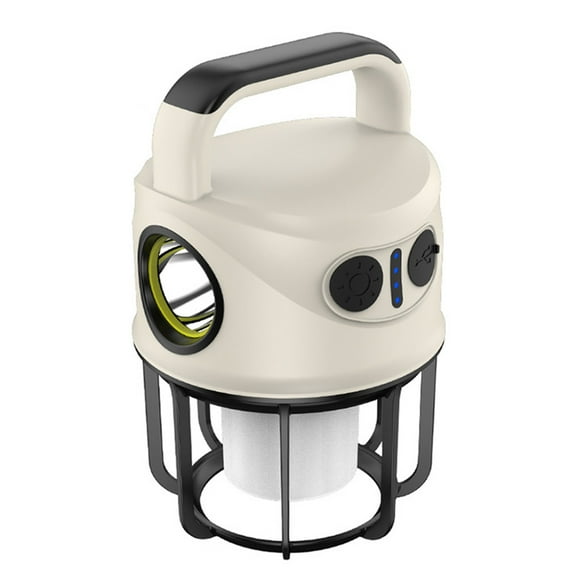 Hvmvliv LED Camping Lights Multifunctional LED Camping Light Portable Camping Light Outdoor Tent Light with Output Socket Emergency Rechargeable Treasure Searchlights White