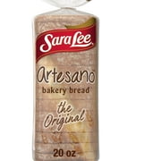 Sara Lee Artesano Original Bread, 20 oz, Soft White Pre-sliced White Bread, Bag