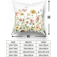 thumbnail image 6 of Wildflowers Throw Pillow Covers Set of 2, Summer Watercolor Flowers Soft Fabric Pillows Cases for Couch Bed Living Room Home Decor, Nature Poppy Cornflower Cushion Cover 20 x 20 inch, 6 of 6