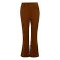 thumbnail image 2 of Fall Fashion Must Haves Trousers Casual Brown LWinter Clothing For Women, 2 of 4