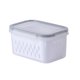 thumbnail image 2 of Caja de almacenamiento de frutas y verduras Warkul con cesta de drenaje, filtro de agua, buen sellado, mantiene la frescura, caja de almacenamiento multifuncional, suministros para el hogar, 2 of 8