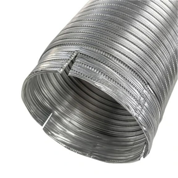 Builder’s Best V430 Readi-Pipe Semi-Rigid Aluminum Dryer Vent Hose with 2 Clamps, 4" x 8'