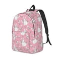 thumbnail image 2 of Daiia Rabbit And Flower Vintage Canvas Backpack for Men and Women ,Hiking Backpack,Travel Laptop Bag for School,Large Capacity Backpack, 2 of 8