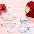 thumbnail image 7 of 5 Pcs Fashion Pearl Brooch,Sweater Shawl Clip Double Faux Pearl Brooches Waist Pants Extender Safety Pins, 7 of 7