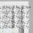 thumbnail image 3 of Ambesonne Geometric Window Valance, Intersecting Squares, 54" X 18", Black Pale Grey White, 3 of 5