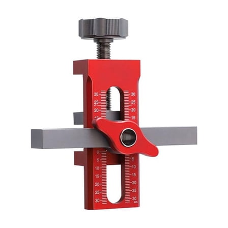 2-in-1 Cabinet Door Mounting Jig & Rebound Device Tool with Bag, Installation Positioner for Frameless Cabinets Only, Easily Adjustable Aluminium Alloy Cabinet Hardware Jig