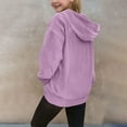 thumbnail image 6 of CYRBOKO Girls Hooded Sweatshirts, Fall Winter Corduroy Long Sleeve Sports Pullover with Pocket Purple Size 4-15 T, 6 of 9