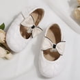 thumbnail image 7 of Rexoro Girls Mary Janes Shoes PU Bowknot Pearl Wedding Toddler Flats, 7 of 7