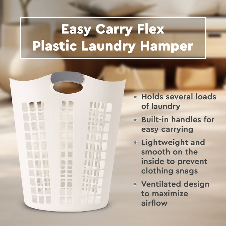 Gracious Living Tall Flex Laundry Basket 3pk, Ventilated Design