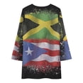 thumbnail image 3 of Puerto Rican Jamaican Love Jamarican Loose Dress Evening Dress Summer Dresses for Women Luxury Dress Long Sleeved Dress, 3 of 4
