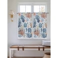 thumbnail image 2 of Blue Coastal Bathroom Window Curtain, Coral Shell Starfish Seahorse Summer Beach Light Filtering Coffee Kitchen Curtains, Bedroom Living Room Curtains 2 Panel 84"x54", 2 of 6