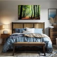 thumbnail image 4 of Forest-themed wall decoration painting - fabric wall decoration item - green tree fabric-printed art piece - decorative item for living room, 4 of 6