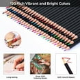 thumbnail image 2 of 120 Colored Pencils Kit, Oil-Based Soft Core Art Supplies with Zipper Case, Ideal for Sketching and Shading, Professional Drawing Pencil Set, 2 of 7