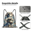thumbnail image 4 of Saiise Exotic Blue Cat Pattern Sports Drawstring Backpack - String Swim Gym Bag with Wet Proof Pocket for Women&Men-Medium, 4 of 6