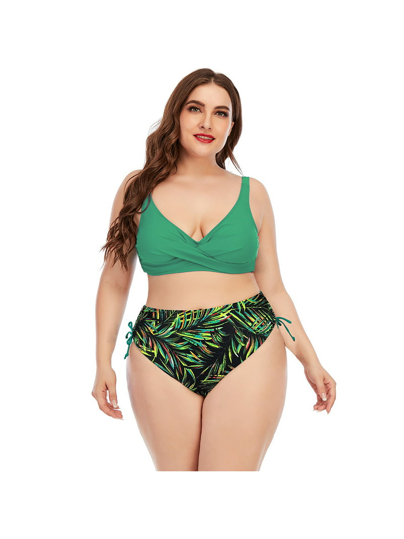 Women Piece Swimsuits Sport Bikini Set Athletic v neck Bathing Suits Size - Walmart.com
