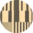 thumbnail image 1 of Ahgly Company Indoor Round Abstract Brown Modern Area Rugs, 3' Round, 1 of 4