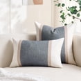 thumbnail image 2 of czcpp-Patchwork Linen Pillow Covers 12x20 Inch White Beige Grey Boho Farmhouse​ ​Linen and Polyester Couch Throw Cushion for Bed Accent Decorative Pillowcase Modern Sofa Living Room Home Decor Pack o, 2 of 4