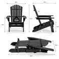 thumbnail image 4 of Ktaxon 2 Pack Patio Wood Adirondack Chair, Garden Chaise Chair Outdoor Folding Chair, Wooden Chair for Patio, Garden, Black, 4 of 8